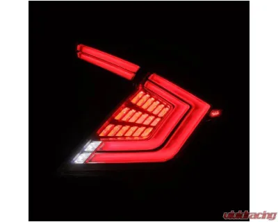 NOVA-Series Prismatic LED Taillights (Clear Smoke) Honda Civic 2017-2021 AlphaRex USA - 676040