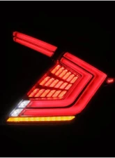 NOVA-Series Prismatic LED Taillights (Clear Smoke) Honda Civic 2017-2021 AlphaRex USA                                     - 676040 - Image 6