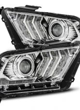 AlphaRex USA PRO-Series Headlights Chrome for Ford Mustang 2010-2012 H7 Halogen                                     - 880111 - Image 4