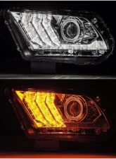 AlphaRex USA PRO-Series Headlights Chrome for Ford Mustang 2010-2012 H7 Halogen                                     - 880111 - Image 3