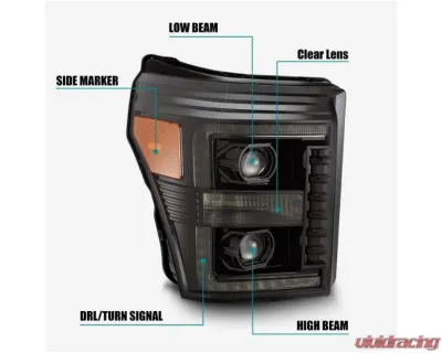 LUXX-Series Headlights (Alpha-Black) AlphaRex USA - 880143