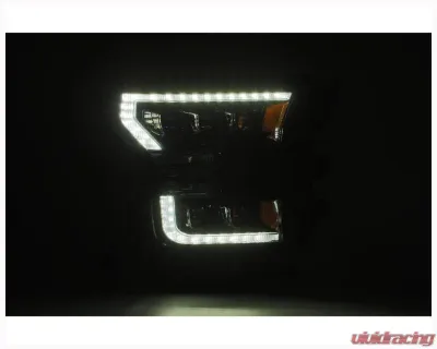 AlphaRex USA NOVA-Series Headlights for Ford F-150 2015-2017, Alpha-Black, LED Projectors - 880163
