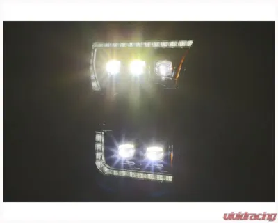 AlphaRex USA NOVA-Series Headlights for Ford F-150 2015-2017, Alpha-Black, LED Projectors - 880163