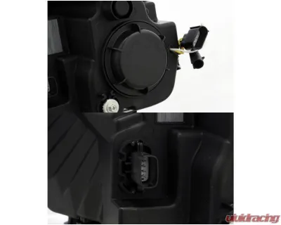 AlphaRex USA LUXX-Series Jet Black Headlights for 2015-2017 Ford F-150 with LED DRL - 880168