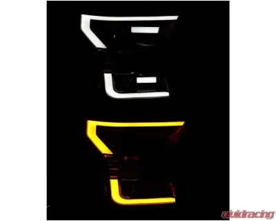 AlphaRex USA LUXX-Series Jet Black Headlights for 2015-2017 Ford F-150 with LED DRL - 880168