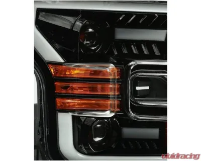 AlphaRex USA LUXX-Series Jet Black Headlights for 2015-2017 Ford F-150 with LED DRL - 880168