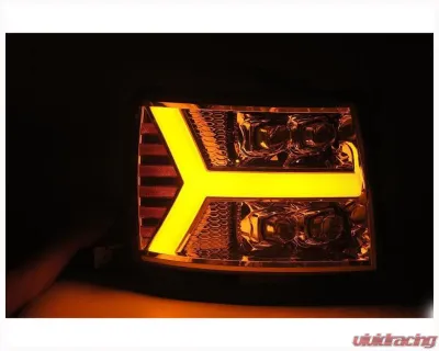 AlphaRex USA NOVA-Series Full LED Headlights Chrome for 2007-2014 Chevrolet Silverado 1500/2500/3500 - 880207