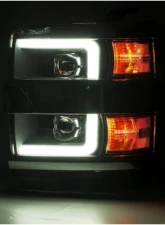 AlphaRex USA PRO-Series Headlights Jet Black for Chevrolet Silverado 2500HD/3500HD 2015-2019                                     - 880226 - Image 3