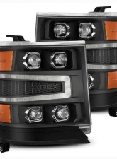 AlphaRex USA NOVA-Series Black Headlights for 2016-2018 Chevrolet Silverado 1500                                     - 880237 - Image 6
