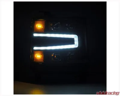 AlphaRex USA NOVA-Series Black Headlights for 2016-2018 Chevrolet Silverado 1500 - 880237