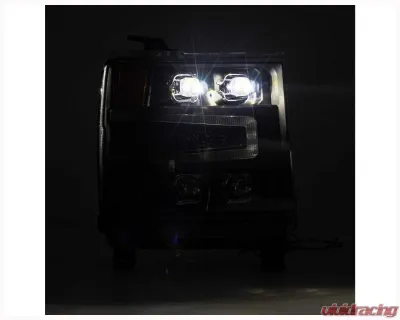 AlphaRex USA NOVA-Series Black Headlights for 2016-2018 Chevrolet Silverado 1500 - 880237