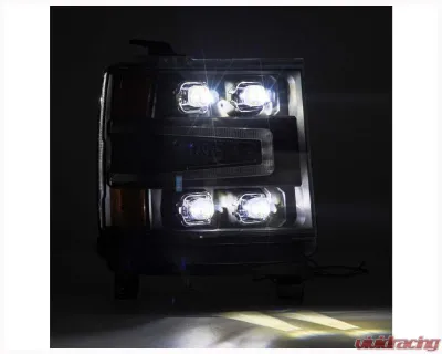 AlphaRex USA NOVA-Series Black Headlights for 2016-2018 Chevrolet Silverado 1500 - 880237