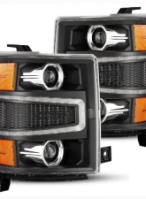 AlphaRex USA LUXX-Series Black Headlights for Chevrolet Silverado 1500 2014-2015                                     - 880242 - Image 4