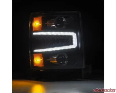 AlphaRex USA PRO-Series Black Headlights for 2014-2015 Chevrolet Silverado 1500 - 880245