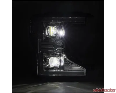 AlphaRex USA LUXX-Series Projector Headlights Chrome for 2020-2022 Ford Super Duty - 880342