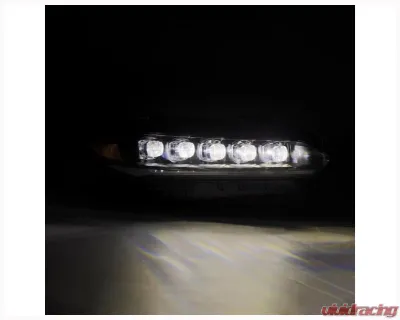 AlphaRex USA NOVA-Series Black Headlights for Honda Civic 2022-2025, LED Projectors - 880348