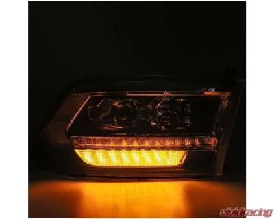 AlphaRex USA PRO-Series Black Projector Headlights for Dodge Ram 2009-2018, H7 Halogen - 880523