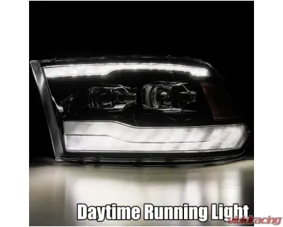 AlphaRex USA PRO-Series Projector Headlights for 2009-2018 Dodge Ram 1500/2500/3500 - Alpha-Black - 880542