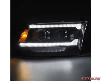 AlphaRex USA LUXX-Series Projector Headlights (Black) for 2009-2018 Dodge Ram 1500/2500/3500 - 880558