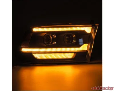 AlphaRex USA LUXX-Series Projector Headlights (Black) for 2009-2018 Dodge Ram 1500/2500/3500 - 880558