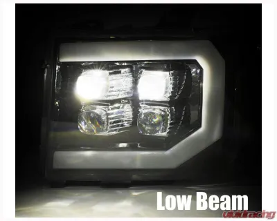 AlphaRex USA NOVA-Series Jet Black Projector Headlights for 2007-2014 GMC Sierra 1500/2500/3500 - 880608