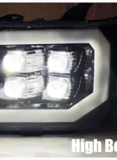 AlphaRex USA NOVA-Series Jet Black Projector Headlights for 2007-2014 GMC Sierra 1500/2500/3500                                     - 880608 - Image 6