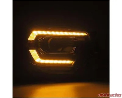 AlphaRex USA LUXX-Series Headlights Alpha-Black for Toyota Tacoma 2012-2015, LED DRL - 880750