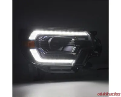 AlphaRex USA LUXX-Series Black Headlights for Toyota Tacoma 2012-2015, LED DRL - 880751
