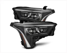 NOVA-Series Headlights w/ Amber DRL (Black) AlphaRex USA