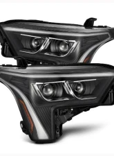 NOVA-Series Headlights w/ Amber DRL (Black) AlphaRex USA                                     - 880874 - Image 6