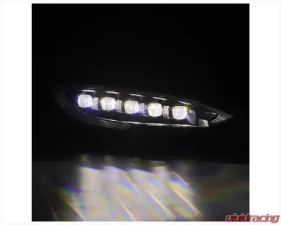 AlphaRex USA NOVA-Series Black LED Headlights for Tesla Model S 2013-2021 with Sequential Turn Signal - 880877