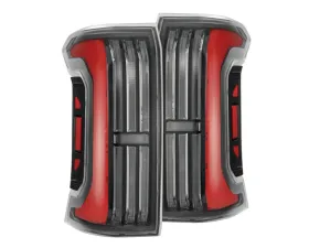 Black-Red NOVA-Series Prismatic LED Taillights Toyota Tacoma 2024+ AlphaRex
