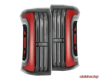 Black-Red NOVA-Series Prismatic LED Taillights Toyota Tacoma 2024+ AlphaRex - 679010