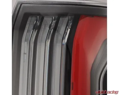 Black-Red NOVA-Series Prismatic LED Taillights Toyota Tacoma 2024+ AlphaRex - 679010