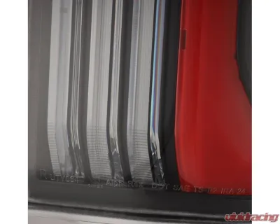 Black-Red NOVA-Series Prismatic LED Taillights Toyota Tacoma 2024+ AlphaRex - 679010