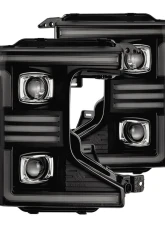 Black PRO-Series Halogen Projector Headlights Ford Super Duty 2020-2022 AlphaRex USA                                     - 880344 - Image 12