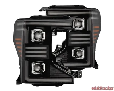 Black PRO-Series Halogen Projector Headlights Ford Super Duty 2020-2022 AlphaRex USA - 880344