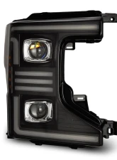 Black PRO-Series Halogen Projector Headlights Ford Super Duty 2020-2022 AlphaRex USA                                     - 880344 - Image 2