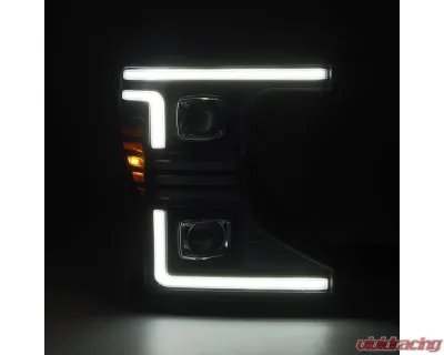 Black PRO-Series Halogen Projector Headlights Ford Super Duty 2020-2022 AlphaRex USA - 880344