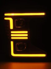 Black PRO-Series Halogen Projector Headlights Ford Super Duty 2020-2022 AlphaRex USA                                     - 880344 - Image 12