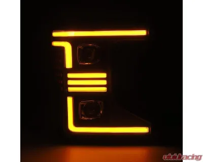 Black PRO-Series Halogen Projector Headlights Ford Super Duty 2020-2022 AlphaRex USA - 880344