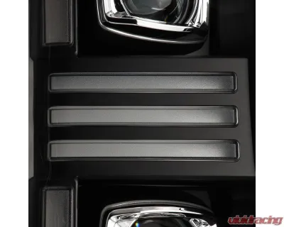 Black PRO-Series Halogen Projector Headlights Ford Super Duty 2020-2022 AlphaRex USA - 880344