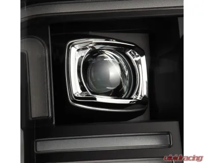 Black PRO-Series Halogen Projector Headlights Ford Super Duty 2020-2022 AlphaRex USA - 880344