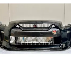 N-Tune CF 2x2 Gloss Spec T Front Splitter with Brake Ducts Nissan R35 GTR 2017-2022