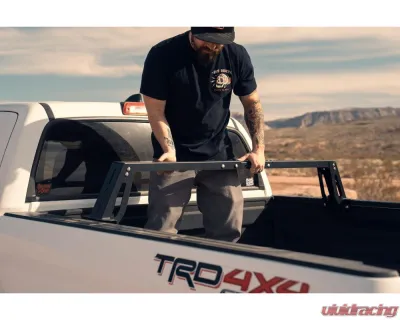 ROAM Adventure Co Universal Truck Bed Bars - 2pc, Durable Steel, Black Finish - ROAM-BEDBARS-2PC