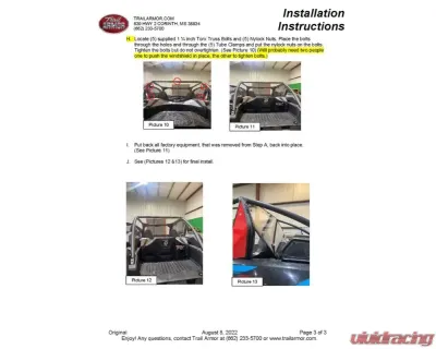Trail Armor Rear Window Dust Shield Kit Kawasaki KRX 1000 2020-2025 - TA010RWDS-KRX