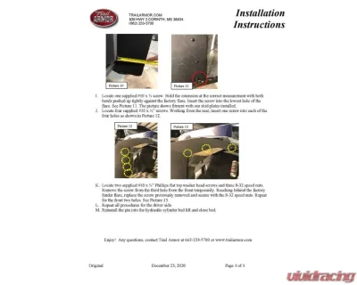 Trail Armor Mud Flap Fender Extensions Polaris General XP 1000 | XP 4 1000 (All Editions) 2020-2025 - TAMFFE-GENXP