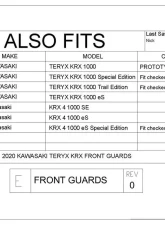 Trail Armor iMpact Front Guards Kawasaki KRX 1000 | 4 1000 (All Editions) 2020-2025                                     - TA012ARMIMPFG-KAW-KRX - Image 12