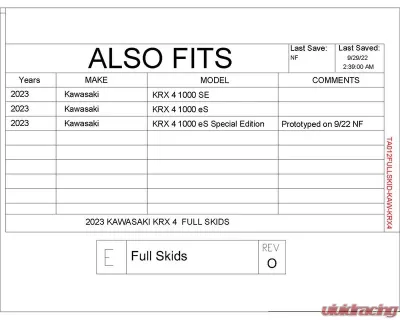 Trail Armor Full Skids w/ Integrated Side Skid Plates Kawasaki KRX 4 1000 (All Editions) 2023-2025 - TA012FULLSKID-KAW-KRX4