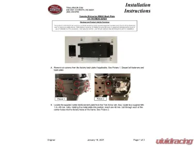 Trail Armor Bash Plate Yamaha Wolverine RMAX2 | RMAX4 Compact | RMAX4 2021-2025 - TA-YW-RMAX-BASH